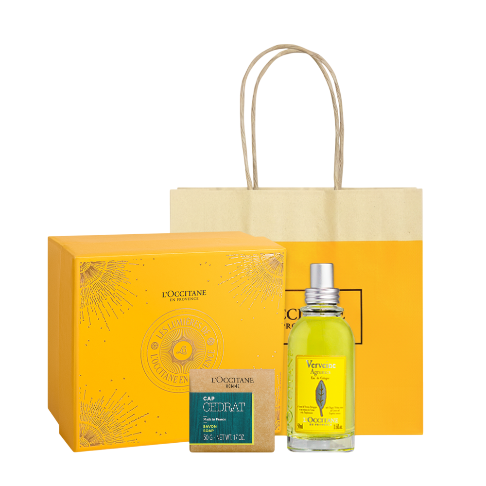 Deo Colônia de Verbena Cítrica e Sabonetes Cap Cedrat